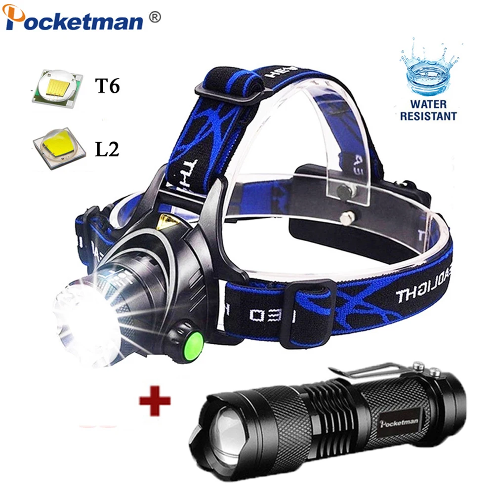 Rechargeable Headlamp 10000lum T6/L2 Zoom Headlight Waterproof Head Lamp Torch Flashlight Head lamp use 2*18650 battery
Rechargeable Headlamp 10000lum T6/L2 Zoom Headlight Waterproof Head Lamp Torch Flashlight Head lamp use 2*18650 battery