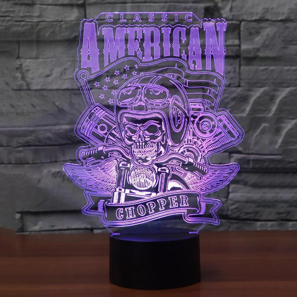 3D Motorcycle Modelling Table Lamp LED USB Skull 7 Colors Changing Touch Luminarias Lamp Home Decor Night Light Cool Boy Gifts
3D Motorcycle Modelling Table Lamp LED USB Skull 7 Colors Changing Touch Luminarias Lamp Home Decor Night Light Cool Boy Gifts