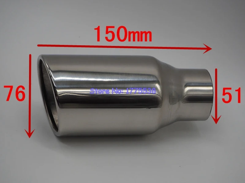 Stainless Steel Inlet 51mm(2") Outlet 76mm(3") Modified Racing Car Exhaust Muffler Tip End Pipe Tailpipe Double-Layer Muffler
Stainless Steel Inlet 51mm(2") Outlet 76mm(3") Modified Racing Car Exhaust Muffler Tip End Pipe Tailpipe Double-Layer Muffler
