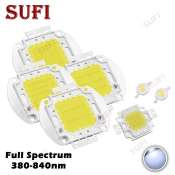 

High Power 1W 3W 5W 10W 20W 30W 50W 100W LED Chip COB 45mil Full Spectrum 380-840nm LED Grow Light For Indoor Plant fruit Grow