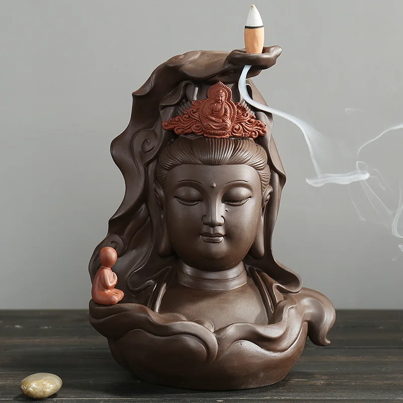 YX Boys worship Guanyin Zisha return censer High-end Home Decor in Gift Box Backflow Incense Burner Wedding Gift Ceramic Crafts
YX Boys worship Guanyin Zisha return censer High-end Home Decor in Gift Box Backflow Incense Burner Wedding Gift Ceramic Crafts