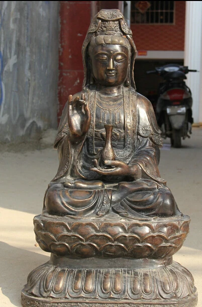 JP S0524 32" Chinese Buddhism Bronze Kwan-yin Guan Yin Boddhisattva Goddess Vase Statue B0403
JP S0524 32" Chinese Buddhism Bronze Kwan-yin Guan Yin Boddhisattva Goddess Vase Statue B0403