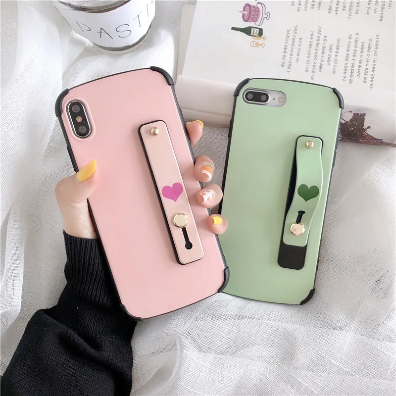 Simple corner anti-drop Ring Holder Phone Case For iphone Xs max X XR 8 7 6s Plus Finger Stand Holder love heart Silicone cover
Simple corner anti-drop Ring Holder Phone Case For iphone Xs max X XR 8 7 6s Plus Finger Stand Holder love heart Silicone cover