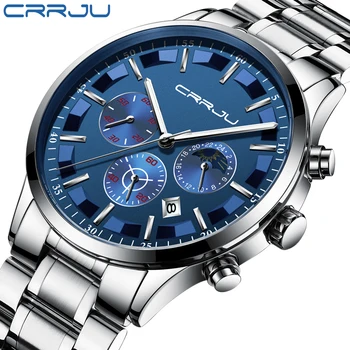 Mens watch Quartz casual men watch CRRJU top luxury brand male watches Wristwatch Waterproof men’s sport clock Relogio Masculino
Mens watch Quartz casual men watch CRRJU top luxury brand male watches Wristwatch Waterproof men’s sport clock Relogio Masculino