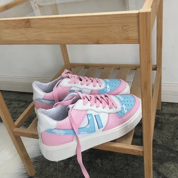 Women Vulcanize Shoes Young Gilrs Sweet Pink Flat Sneakers Breathable Spring Autumn Female Lace Up Shoes Casual Footwear
Women Vulcanize Shoes Young Gilrs Sweet Pink Flat Sneakers Breathable Spring Autumn Female Lace Up Shoes Casual Footwear