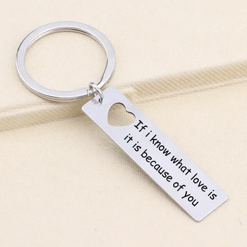 Empty Heart Engraved Keychain If I Know What Is Love It Is Because Of You Keyring Key Holder Bag Charm Lover Or Couples Gifts
Empty Heart Engraved Keychain If I Know What Is Love It Is Because Of You Keyring Key Holder Bag Charm Lover Or Couples Gifts