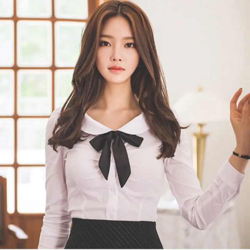 2019 Spring Autumn White Blouse Shirt Lady Office Wear Top Peter Pan Collar Long-sleeve Women's Clothes RWS175001
2019 Spring Autumn White Blouse Shirt Lady Office Wear Top Peter Pan Collar Long-sleeve Women's Clothes RWS175001