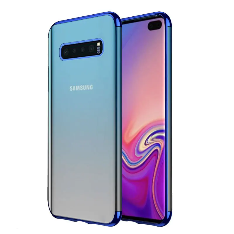 for Galaxy S10 Plus Mobile Phone Cases Plating TPU Ultra-thin Soft Silicone Back Cover Samsung S10e M10 M20 Coque |