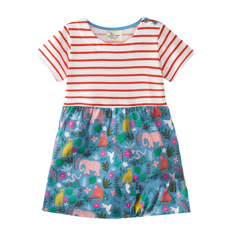 2019 girls dresses for party and wedding Round neck striped print stitching toddler dress Summer Chidlren Clothes Lovely outfit
2019 girls dresses for party and wedding Round neck striped print stitching toddler dress Summer Chidlren Clothes Lovely outfit