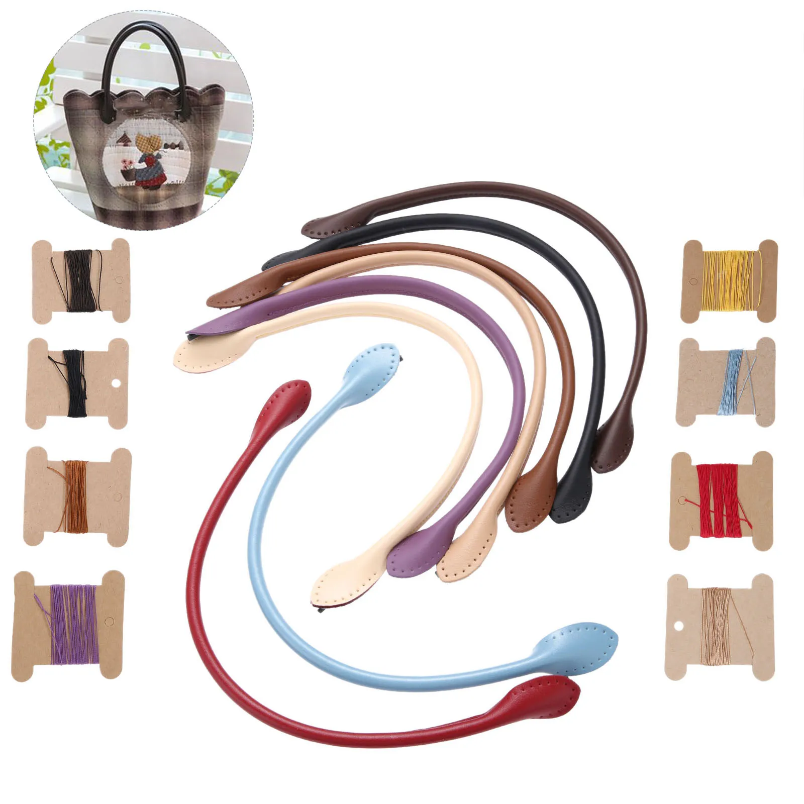 2Pcs /1 Pair 40cm Bag Strap Genuine Split Leather Bag Handle Rope Bags for DIY Handbag Sewing Tools & Accessory Round Ears
2Pcs /1 Pair 40cm Bag Strap Genuine Split Leather Bag Handle Rope Bags for DIY Handbag Sewing Tools & Accessory Round Ears