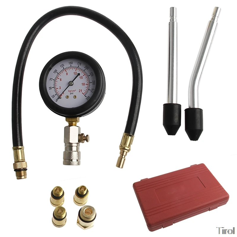 

1PC Car Compression Vacuum Testers Portable Engine Cylinder Pressure Gauge Compression Tester Diagnostic Tool Kit