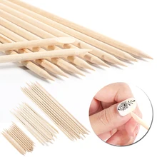 1 세트 오렌지 우드 스틱 큐티 푸시 리무버 더블 엔드 각도 uv 젤 청소 매니큐어 페디큐어 네일 케어 도구 s/m/l ji709(China)