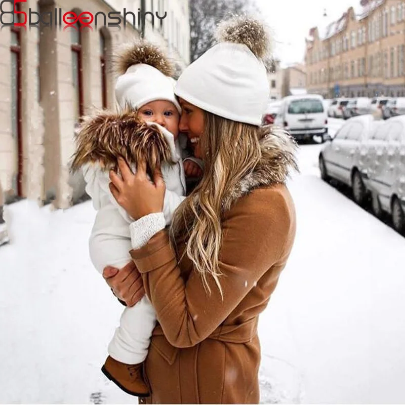BalleenShiny Parent-child Winter Hat Cute Pompon Soft Cotton Hat Mommy Kids Warm Hat Fur Ball Elastic Hat For Boys and Girls
BalleenShiny Parent-child Winter Hat Cute Pompon Soft Cotton Hat Mommy Kids Warm Hat Fur Ball Elastic Hat For Boys and Girls