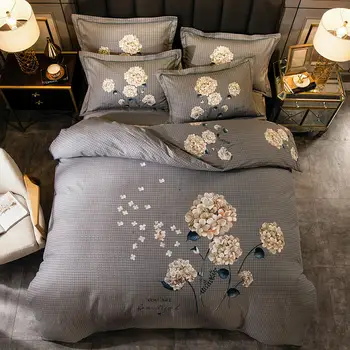 Cotton Bedding Set gray Bed Set luxury Sanding Thicken flowers Duvet Cover Set Bed Sheet Pillowcases Queen King size bed
Cotton Bedding Set gray Bed Set luxury Sanding Thicken flowers Duvet Cover Set Bed Sheet Pillowcases Queen King size bed
