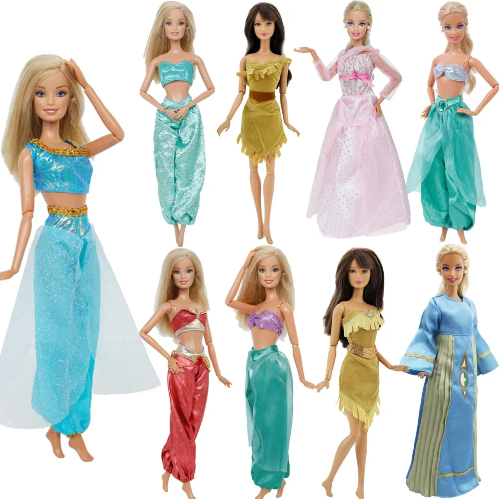 Handmade Fashion Doll Dress Copy Pocahontas Aladdin Jasmine Fairy Tale Princess Outfit Tops + Pants for Barbie Doll Accessories
Handmade Fashion Doll Dress Copy Pocahontas Aladdin Jasmine Fairy Tale Princess Outfit Tops + Pants for Barbie Doll Accessories