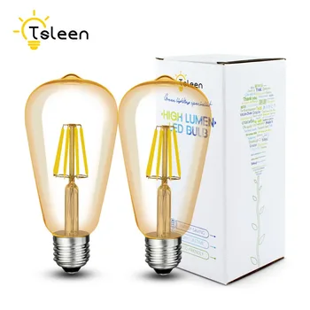 TSLEEN Coffee Bar Retro E27 Edison Filament Bulbs Dimmable LED Light Amber Golden Shell ST64 Lamps 110/220V 16W ampolletas led
TSLEEN Coffee Bar Retro E27 Edison Filament Bulbs Dimmable LED Light Amber Golden Shell ST64 Lamps 110/220V 16W ampolletas led