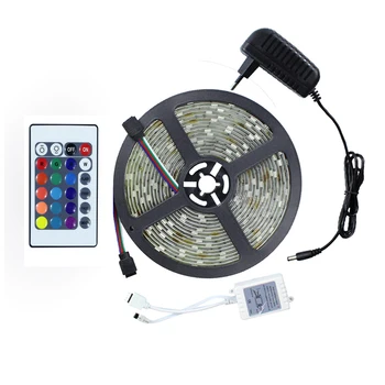 IP65 Waterproof RGB Led Strip light 5M SMD 5050 150LEDs/Roll LED Tape +24 Keys IR Remote Controller +12V Power supply Adapter
IP65 Waterproof RGB Led Strip light 5M SMD 5050 150LEDs/Roll LED Tape +24 Keys IR Remote Controller +12V Power supply Adapter