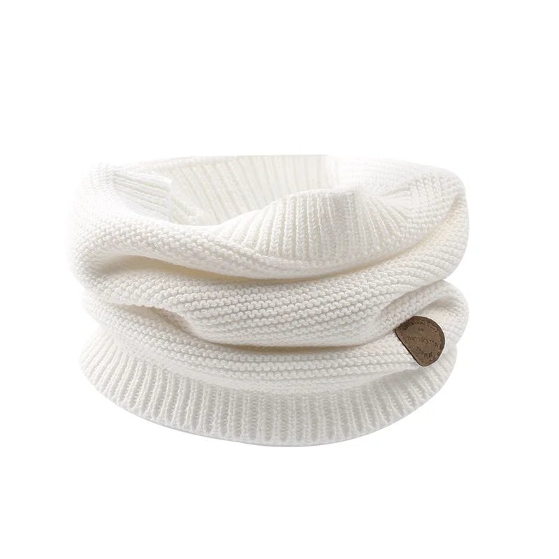 Cotton Soft Baby Scarf Casual Knitted Kids Safe Collar Scarf Solid Warm Baby Girls Scarf Autumn Winter 1-5Y Baby Boys Clothing (19)