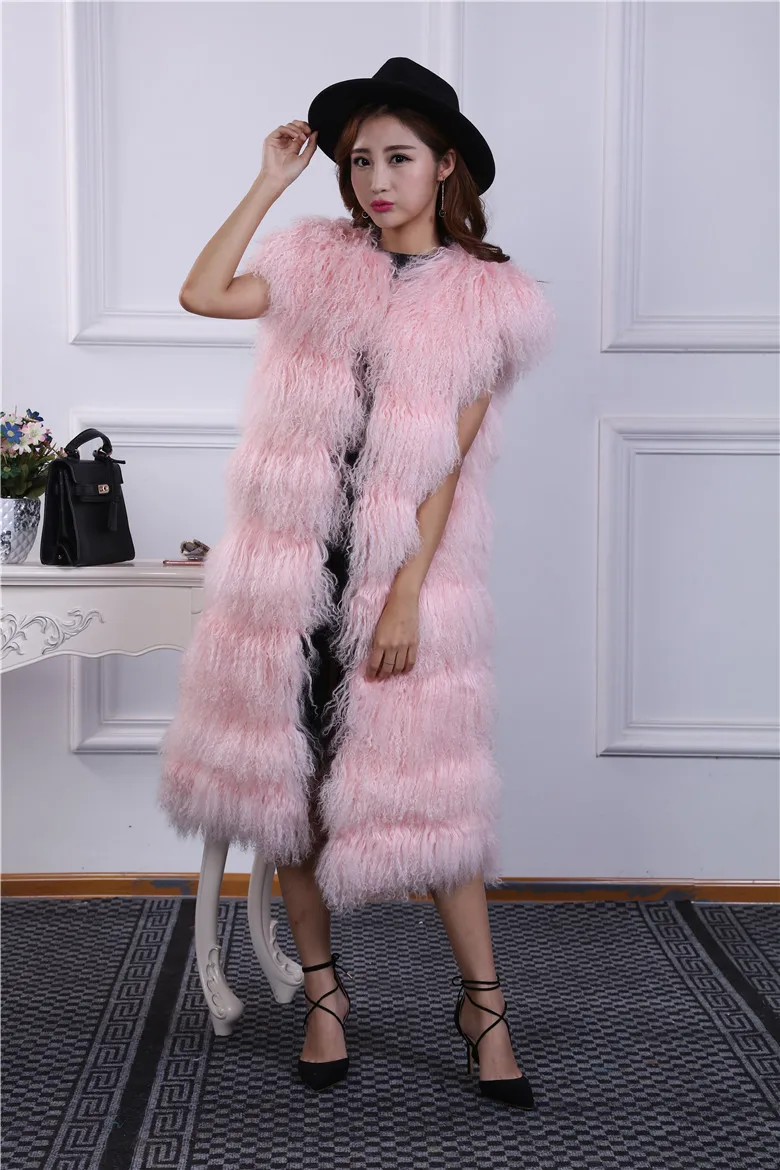 Mongolian fur vest Lady Real Lamb Fur Vest striped cut Fashion CollectionMongolian Fur Gilet
Mongolian fur vest Lady Real Lamb Fur Vest striped cut Fashion CollectionMongolian Fur Gilet
