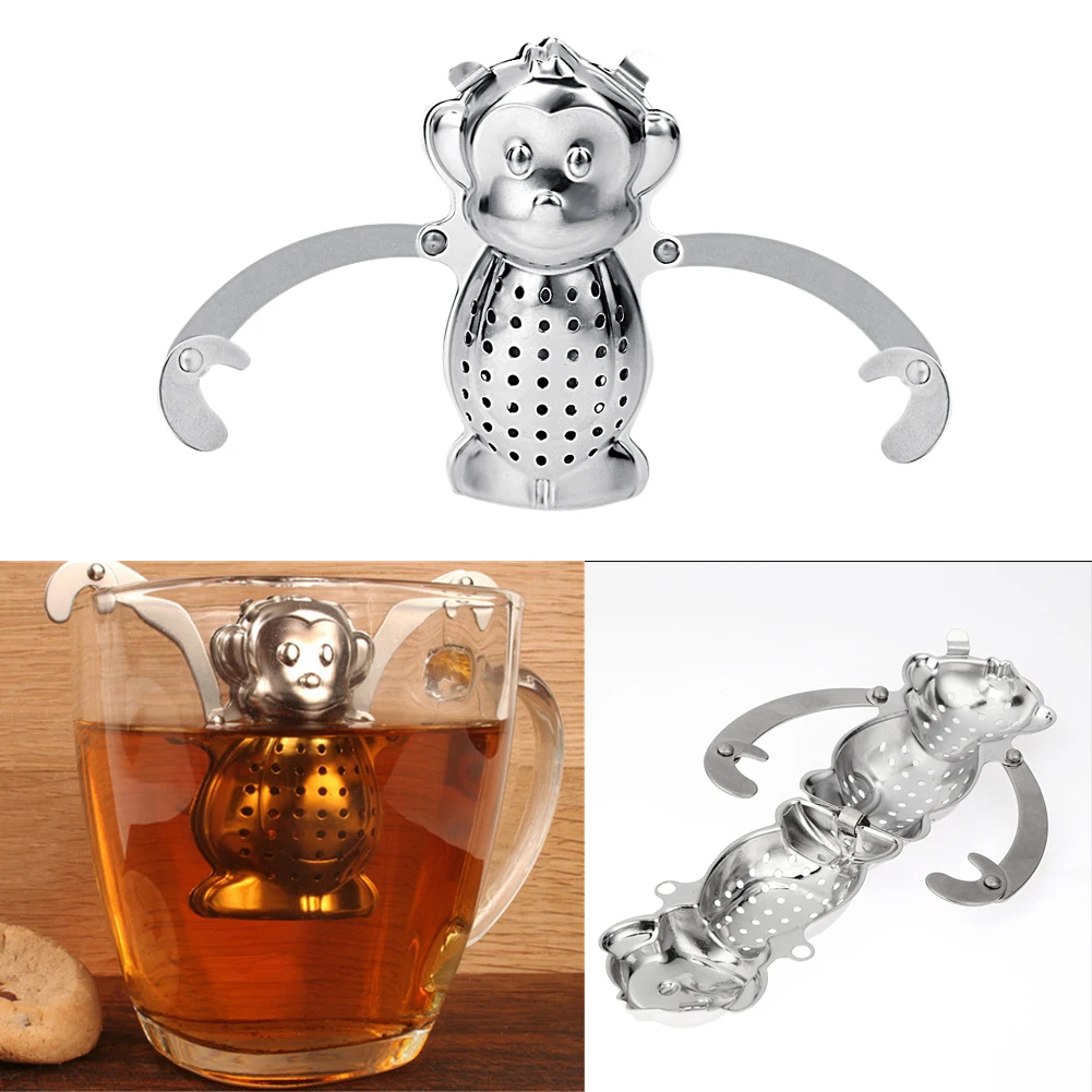Stainless Steel Monkey Loose Tea Leaf Infusers Convenient Cute Strainer Herbal Filter Tray Spice Diffuser Tea Tools
Stainless Steel Monkey Loose Tea Leaf Infusers Convenient Cute Strainer Herbal Filter Tray Spice Diffuser Tea Tools