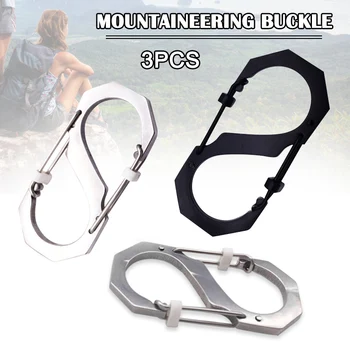 3pcs 8 Type Carabiner Key Chain Hook Clip Buckle Slide Lock Corkscrew keychain for Hiking Camping
3pcs 8 Type Carabiner Key Chain Hook Clip Buckle Slide Lock Corkscrew keychain for Hiking Camping