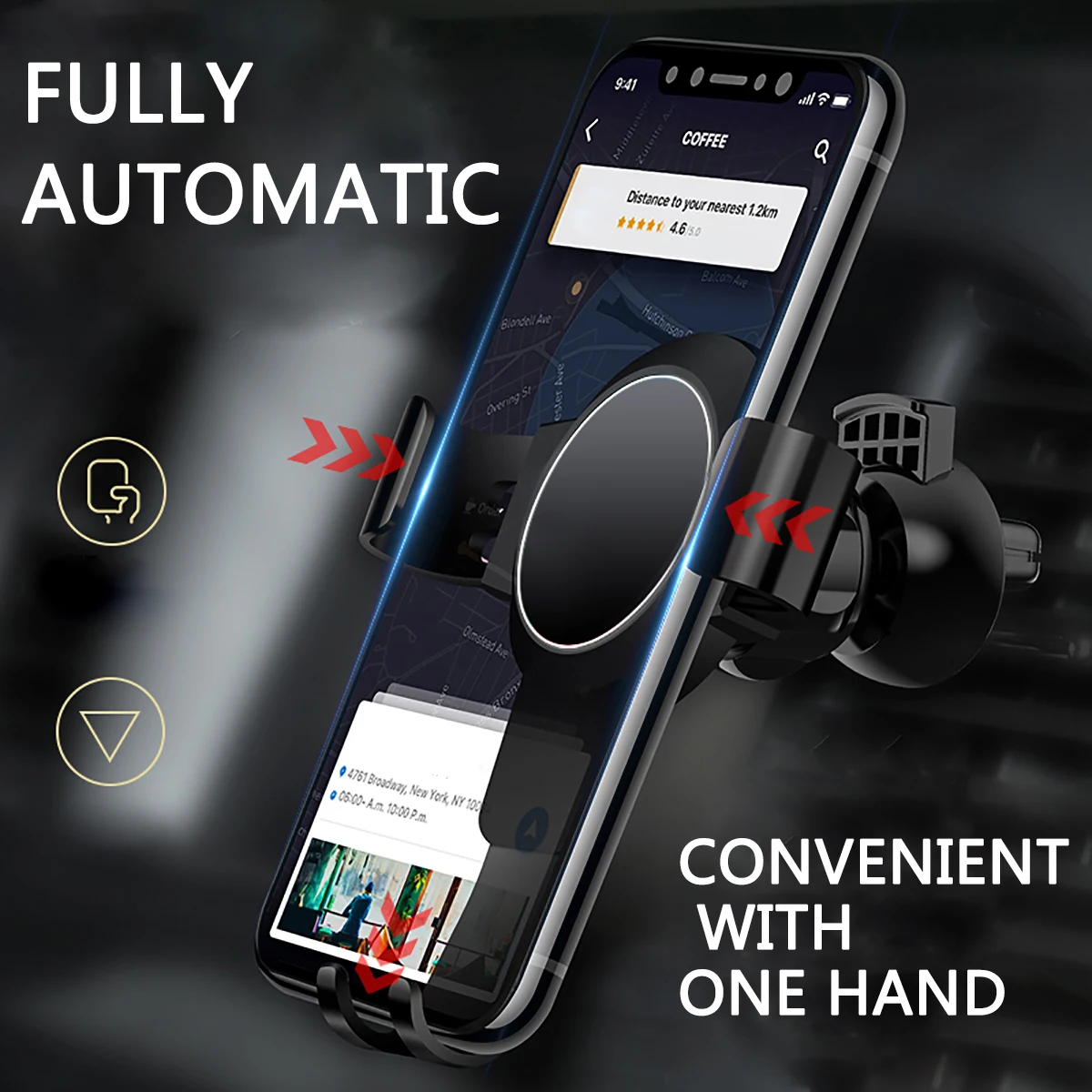 Universal air outlet gravity induction car phone holder Universal car navigation gift custom car bracket
Universal air outlet gravity induction car phone holder Universal car navigation gift custom car bracket