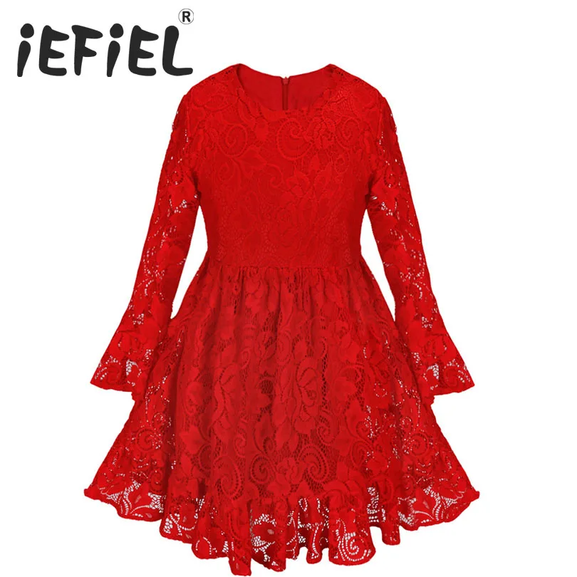 iEFiEL Kids Girls Floral Lace Flower Dress Girls Long Sleeve Princess Pageant Wedding Bridesmaid Birthday Party Dresses SZ 2-8
iEFiEL Kids Girls Floral Lace Flower Dress Girls Long Sleeve Princess Pageant Wedding Bridesmaid Birthday Party Dresses SZ 2-8