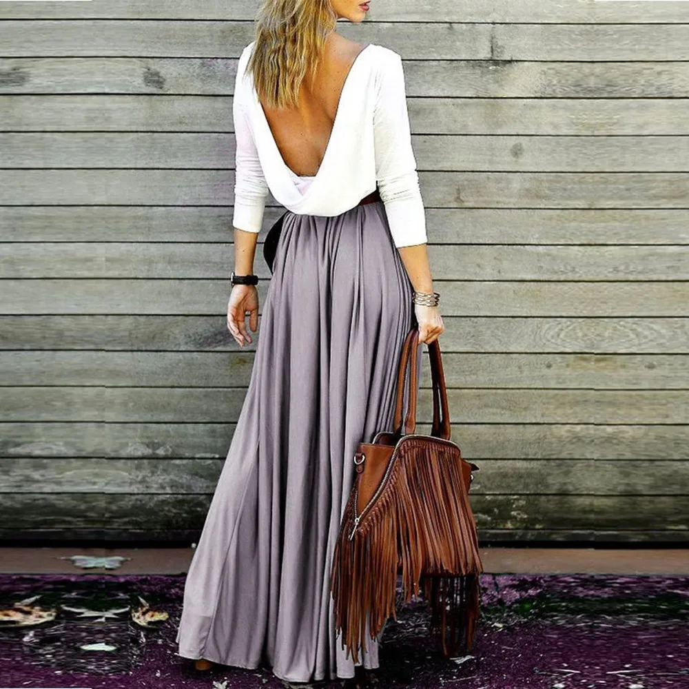 KANCOOLD dress Women High Waist Elegant Dresses Floor-length Backless Sexy Long Beach Patchwork dress women 2018jul31
KANCOOLD dress Women High Waist Elegant Dresses Floor-length Backless Sexy Long Beach Patchwork dress women 2018jul31
