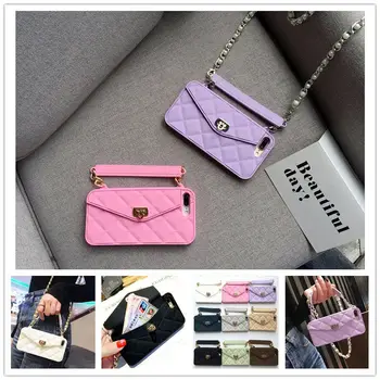 New Luxury Handbag wallet card bag long pearl chain soft silicone phone case For iphone XS MAX XR XS 7 6S 8 plus X fashion cover
New Luxury Handbag wallet card bag long pearl chain soft silicone phone case For iphone XS MAX XR XS 7 6S 8 plus X fashion cover