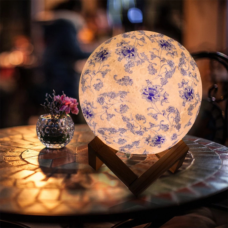 15cm 3D moon lamp LED night light colorful blue and white porcelain USB table lamp touch remote switch baby kids indoor lighting
15cm 3D moon lamp LED night light colorful blue and white porcelain USB table lamp touch remote switch baby kids indoor lighting
