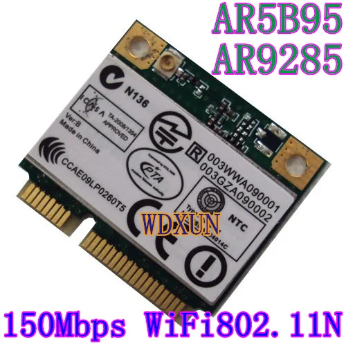 Wi Fi карта Atheros 9285 AR5B95 AR9285 802.11b/g/n 150 Мбит/с|atheros 9285|wireless cardhalf mini pci-e wifi |