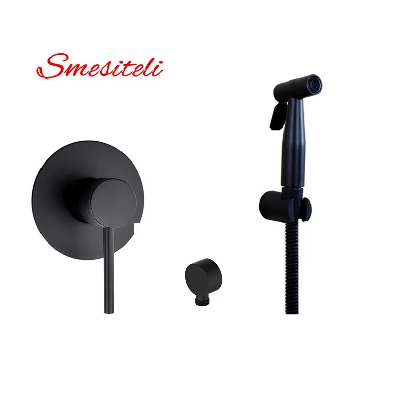 Smesiteli High-Grade Round Style 10YrWarranty Matte Black SUS304 Hot & Cold Handheld Bidet Sprayer With Brass Mixer Valve Holder
Smesiteli High-Grade Round Style 10YrWarranty Matte Black SUS304 Hot & Cold Handheld Bidet Sprayer With Brass Mixer Valve Holder