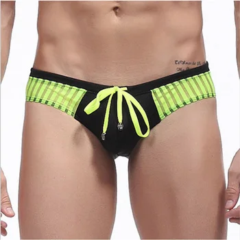 Mesh Underwear Men Brand Sexy Low Waist Mens Sheer Bikini Briefs For Man Transparent Swimwear Underpants Pouch Calzoncillos