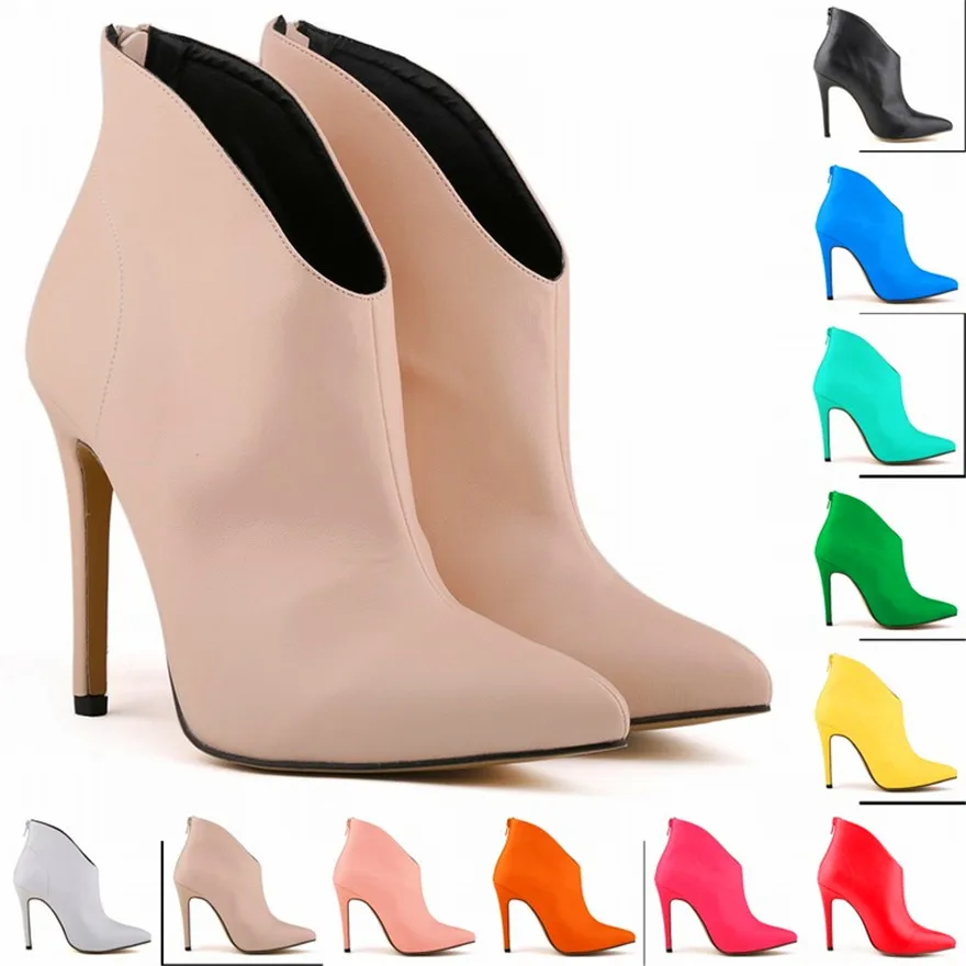 Matte Leather Women Shoes Retro High Heel Ankle Boots Female Pointed Toe Sexy Party Boots Zipper Autumn Short Boots Size 35-42
Matte Leather Women Shoes Retro High Heel Ankle Boots Female Pointed Toe Sexy Party Boots Zipper Autumn Short Boots Size 35-42