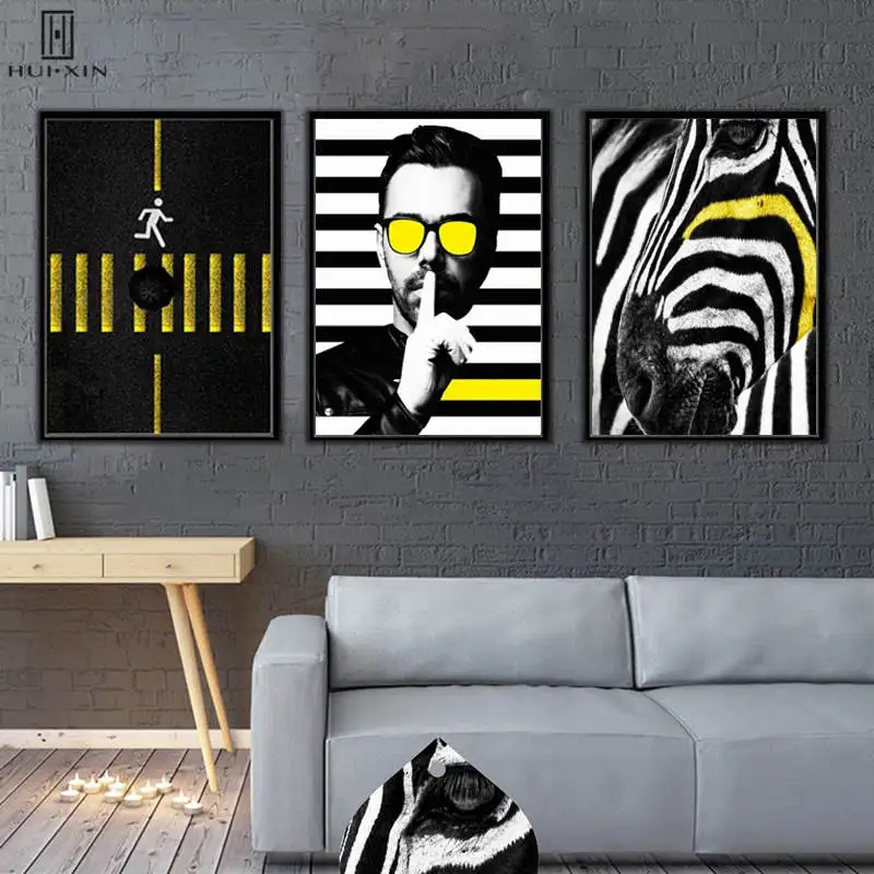 Artistic Personalized Decorative Canvas Painting Zebra With A Yellow Tint Man In Pair Of Sunglasses Posters For Home Hotel Decor
Artistic Personalized Decorative Canvas Painting Zebra With A Yellow Tint Man In Pair Of Sunglasses Posters For Home Hotel Decor