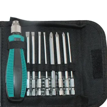 9Pcs/set Precision Screwdriver Set Slotted Bits With Magnetic Multitool Home Appliances Repair Hand Tools Screwdriver With Bag