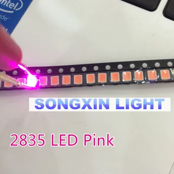 

Hot 500Pcs/lot 2835 Pink SMD LED 0.2W high bright light emitting diode chip leds Free shipping 3.5*2.8*0.8mm 2835 smd led diode