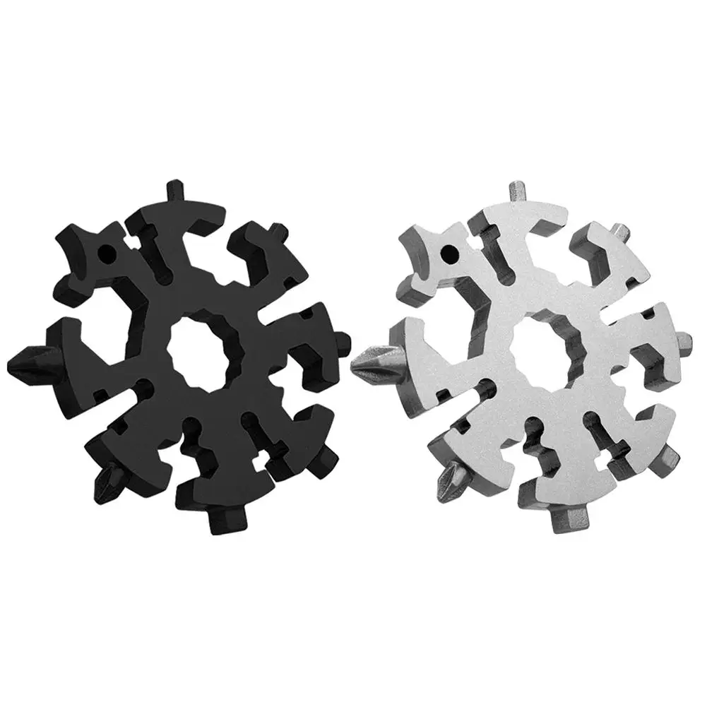 20 In 1 Stainless Steel Multifunction Tool Snowflake Mini Portable Tool Screwdriver Bottle Opener For Daily Trips Camping
20 In 1 Stainless Steel Multifunction Tool Snowflake Mini Portable Tool Screwdriver Bottle Opener For Daily Trips Camping