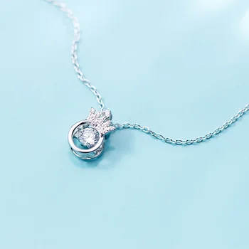 MloveAcc 100% 925 Sterling Silver Elegant Queen Crown Clear CZ Pendant Necklaces Women Luxury Sterling Silver Jewelry
MloveAcc 100% 925 Sterling Silver Elegant Queen Crown Clear CZ Pendant Necklaces Women Luxury Sterling Silver Jewelry