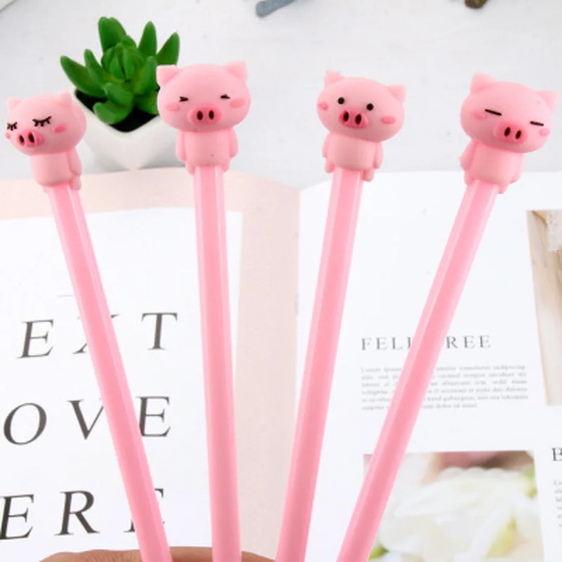 4Pcs/lot Cartoon Cute Pig Gel Pen Black Writting Pens Canetas Material Escolar Staitonery Paperlaria Office School Supplies
4Pcs/lot Cartoon Cute Pig Gel Pen Black Writting Pens Canetas Material Escolar Staitonery Paperlaria Office School Supplies