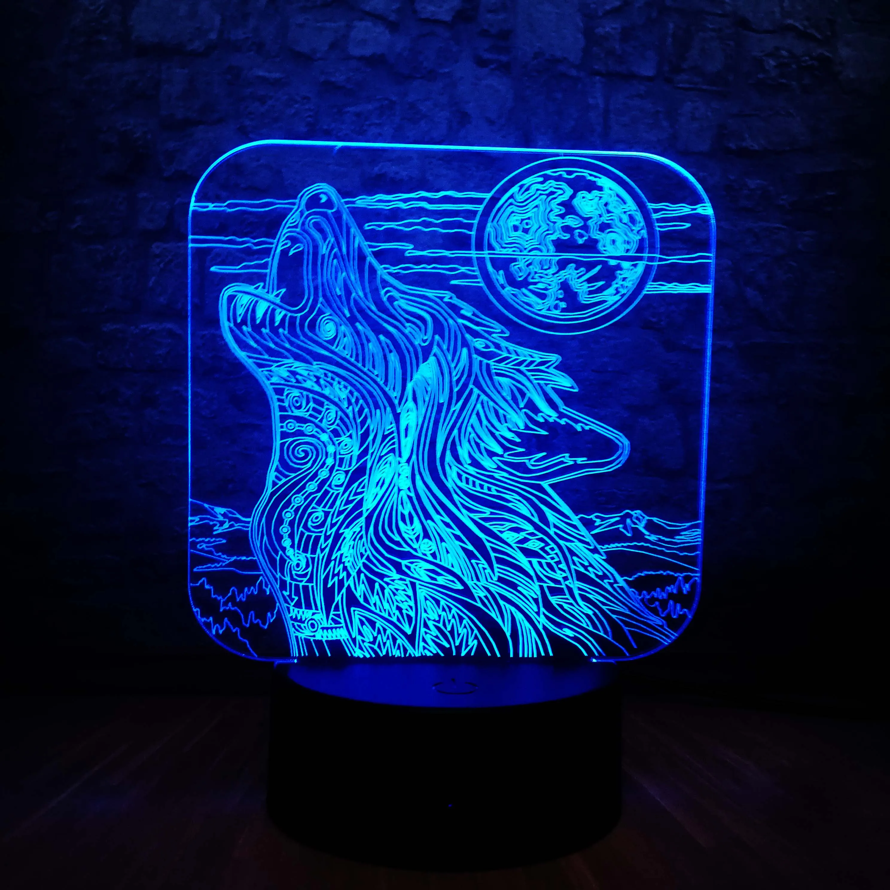 New Full-moon Night Howl Wolf 3D Lamp LED USB Touch Table Night Light Multicolor Lava RGB Lighting Luminaria Christmas Gift
New Full-moon Night Howl Wolf 3D Lamp LED USB Touch Table Night Light Multicolor Lava RGB Lighting Luminaria Christmas Gift