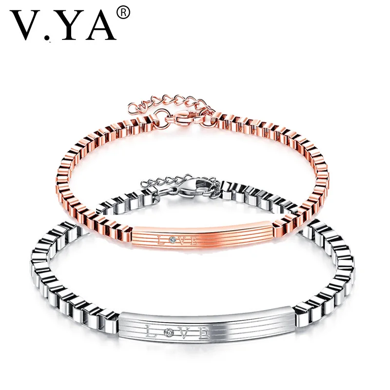 V.YA Fashion Love Crystal Couple Bracelets & Bangles Jewelry Charm Romantic Birthday Valentine's Day's Bracelets Gifts Drop Ship
V.YA Fashion Love Crystal Couple Bracelets & Bangles Jewelry Charm Romantic Birthday Valentine's Day's Bracelets Gifts Drop Ship