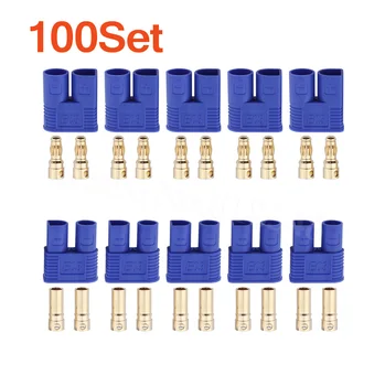 

100Sets EC3 Connectors Banana Plugs 3.5mm Gold Bullet Female & Male For ESC LIPO Battery Motor RC Cars Airplanes Multicopter