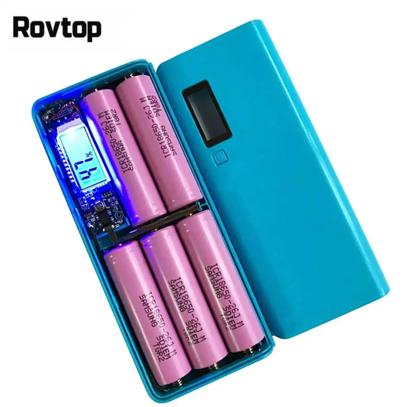 Rovtop Hot sale 5V Dual USB 5x18650 Power Bank Battery Box Mobile Phone Charger DIY Shell Case For iphone6 Plus S6 xiaomi
Rovtop Hot sale 5V Dual USB 5x18650 Power Bank Battery Box Mobile Phone Charger DIY Shell Case For iphone6 Plus S6 xiaomi