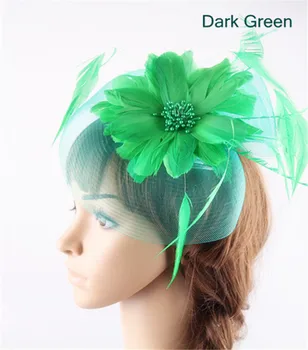 Dark green feather flower fascinators hat Crinoline wedding hat hair comb with royal race party feather headwear Multiple colors
Dark green feather flower fascinators hat Crinoline wedding hat hair comb with royal race party feather headwear Multiple colors
