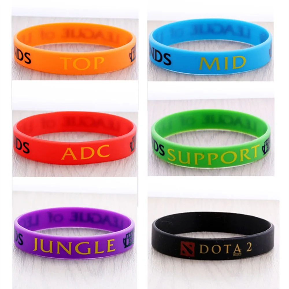 League of New Legends silicone handring Dota 2 fashion casual popular men women Rubber Bracelet Sports Wrist Strap jewelry gift
League of New Legends silicone handring Dota 2 fashion casual popular men women Rubber Bracelet Sports Wrist Strap jewelry gift