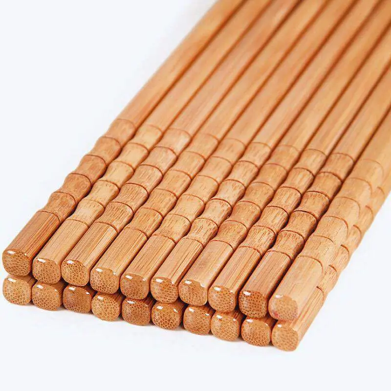 

Handmade Natural Bamboo Wood Chopsticks Healthy Chinese Carbonization Chop Sticks Reusable Hashi Sushi Food Stick Gift Tableware