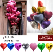 Globos en forma de corazón de helio de oro rosa de 10 Uds. Y 10 pulgadas para decoración de bodas, adornos para fiesta de cumpleaños, globos para niños(China)