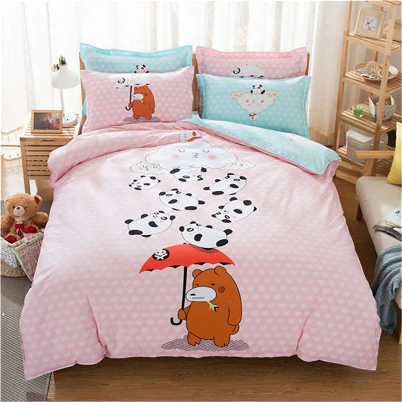Panda Bear design bedding sets bed flat sheet duvet cover pillowcase soft comfortable Twin Queen Size cartton 3/4pcs bedclother
Panda Bear design bedding sets bed flat sheet duvet cover pillowcase soft comfortable Twin Queen Size cartton 3/4pcs bedclother