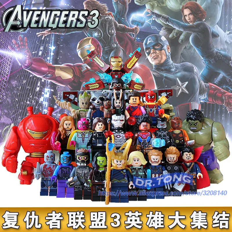 DR.TONG 25PCS/LOT Super Hero Infinity War Figure Iron Man Avengers Thanos Hulk Iron Man Building Blocks Bricks Toys Child Gifts
DR.TONG 25PCS/LOT Super Hero Infinity War Figure Iron Man Avengers Thanos Hulk Iron Man Building Blocks Bricks Toys Child Gifts